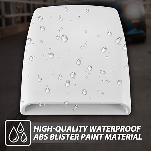 Miniatura 22 de KaTur Universal Coche Decorativo Flujo De Aire De La Capilla De Admisión Cucharada Ventilación Turbo Capó Gris