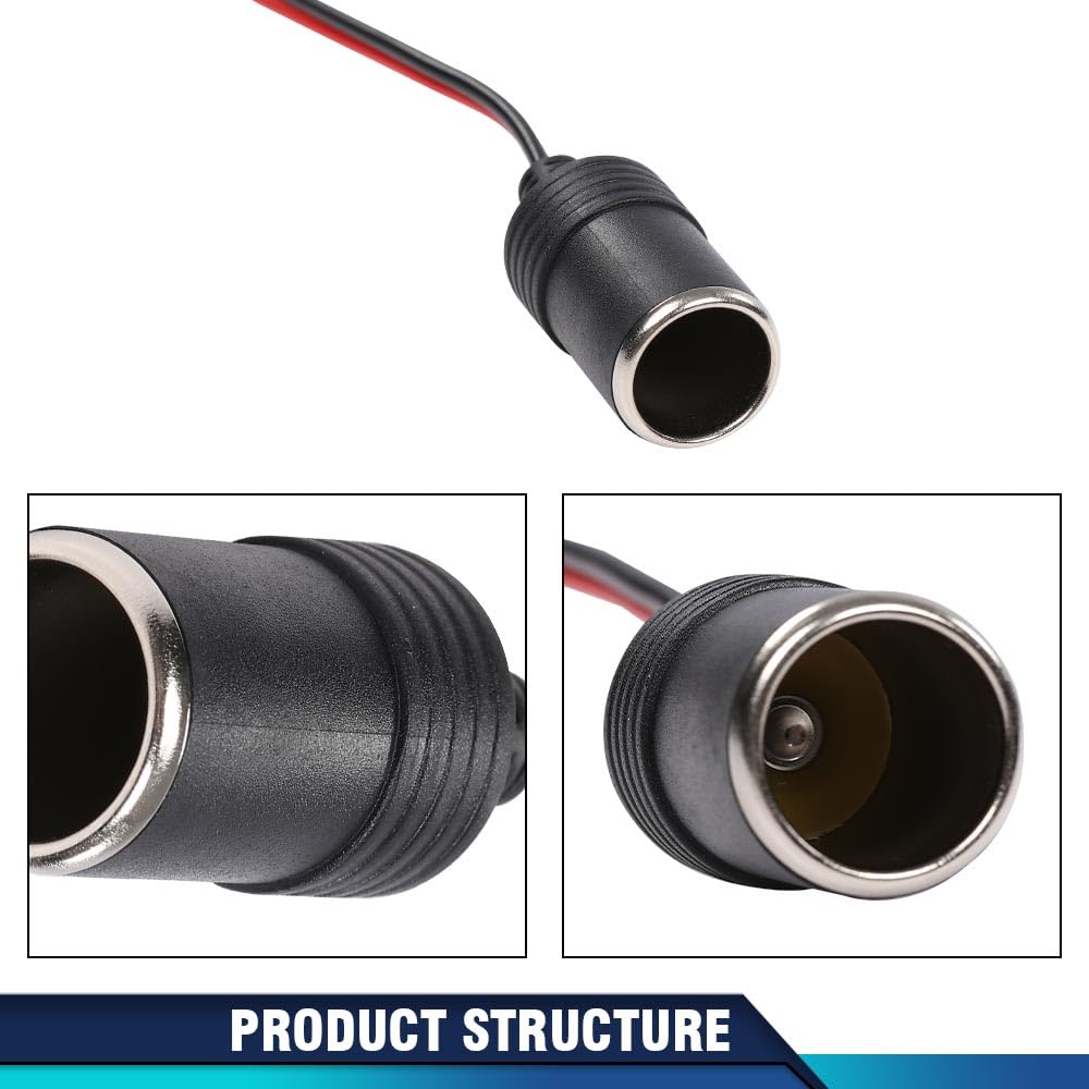 12 volt battery with cigarette lighter socket to adapter Portable EC5 Cigarette Lighter Adapter Connector For 12V Car Battery Booster Car Jump Starter You will not need to connect a new device or appliance to your fuse box to power it Dongge 12V/24V Fixed Thread Cigarette
