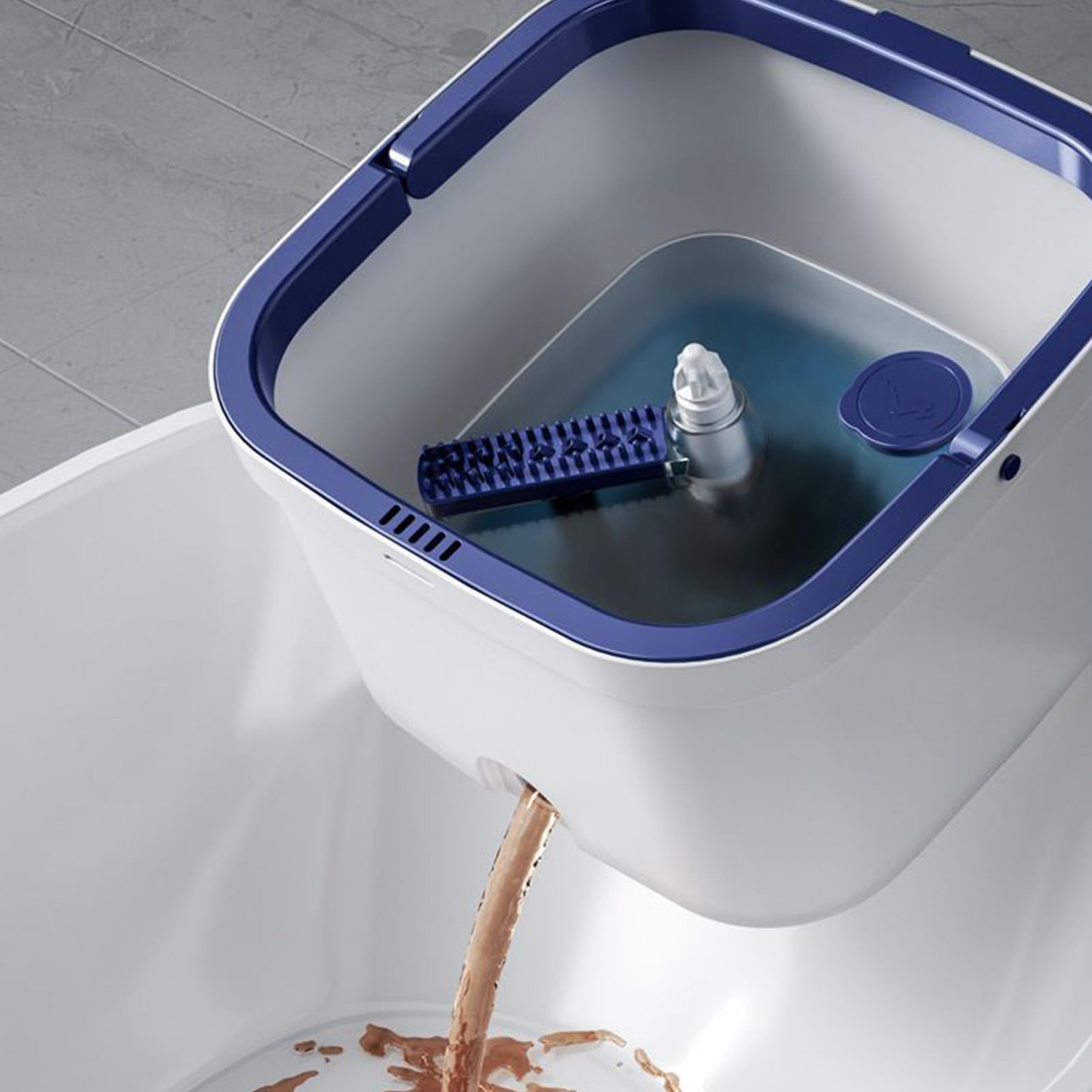 Fregona Giratoria きサンドボックス びセット | De Limpieza Con Fregona Giratoria Y Cubo Para Suelos de Madera Cocina Sala de Estar Comedor Apartamento Sótano