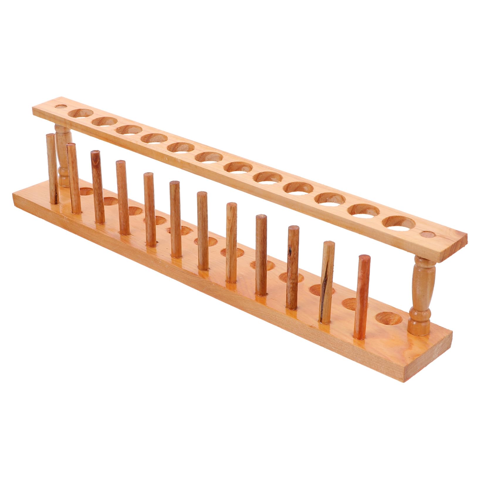 PRETYZOOM Supporto per Fiale in Legno Naturale, Porta Contenitori da Laboratorio Struttura Robusta, Scaffale per Conservazione Fiale per Esperimenti Scientifici e Uso Scolastico
