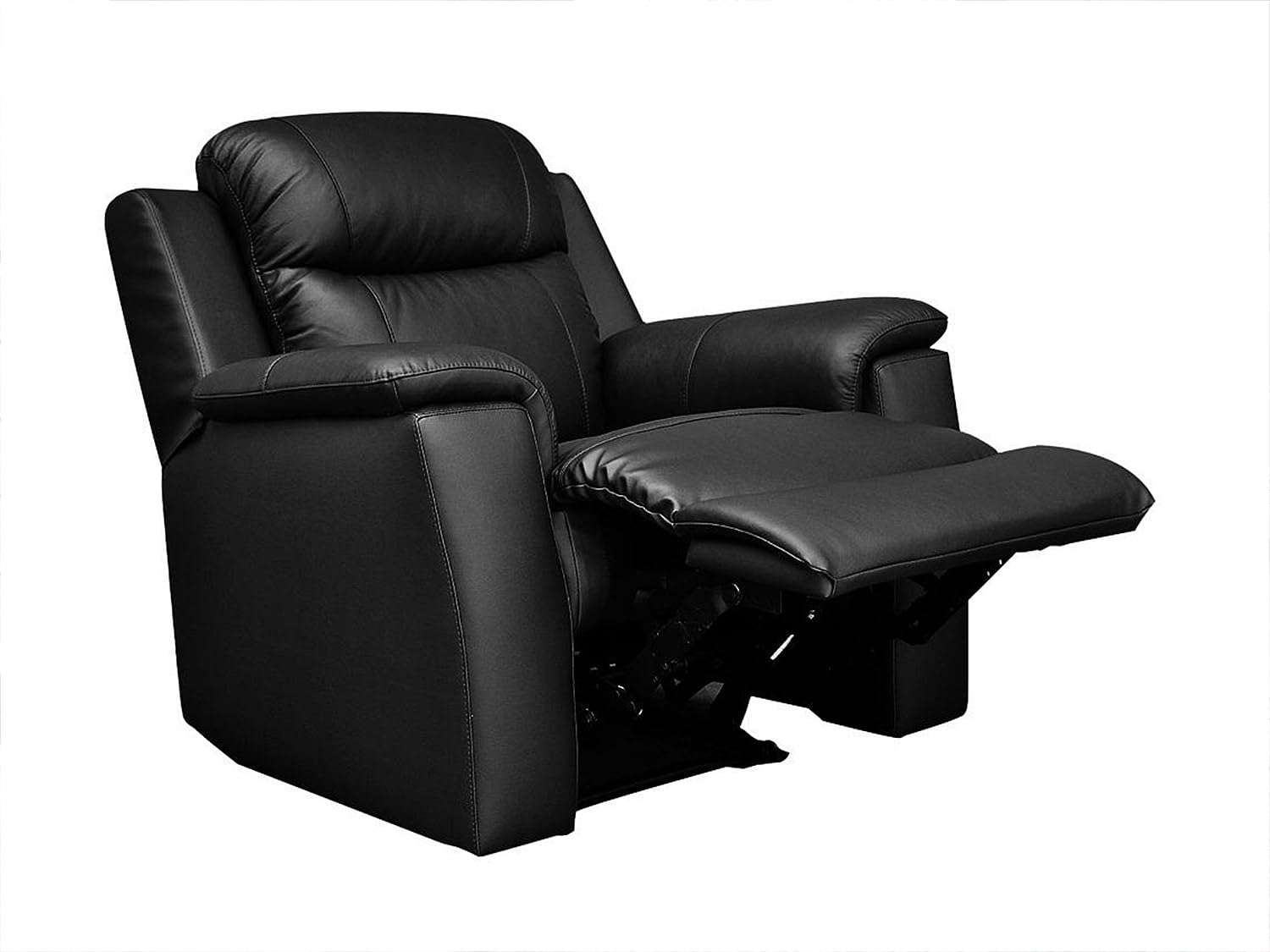 Vente-unique - Fauteuil Relax Evasion en Cuir - Noir