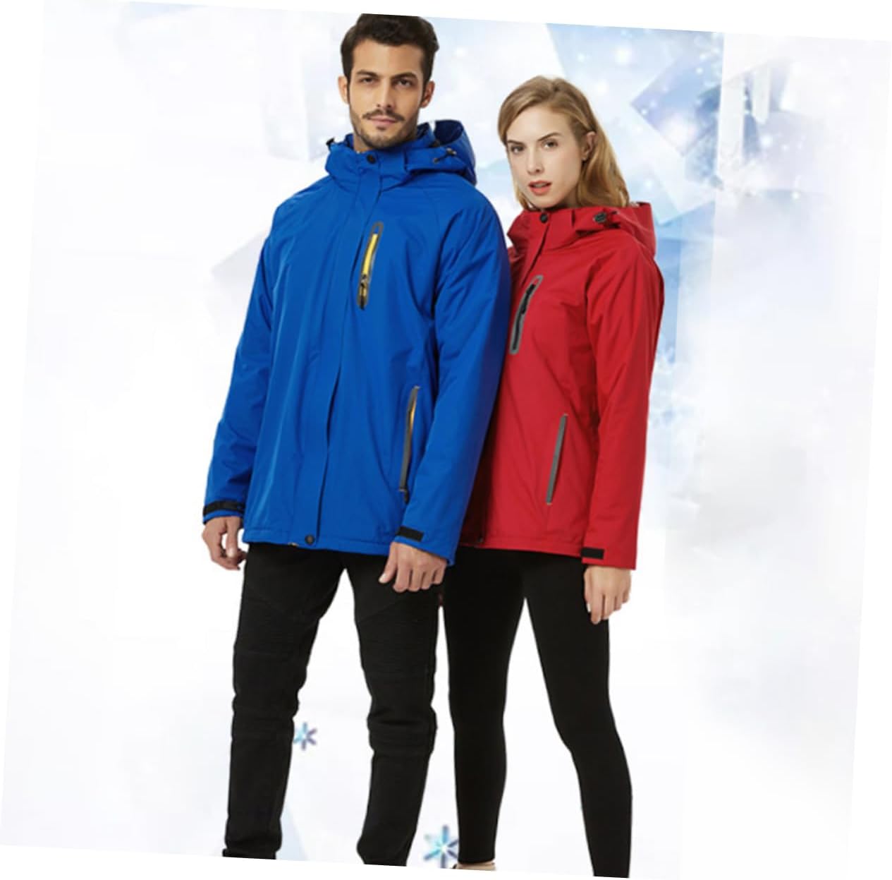 Men Hiking Rain Jacket Style Windproof Hooded Winter Coat Mountaineering Suit Comfortable for Outdoor Activities