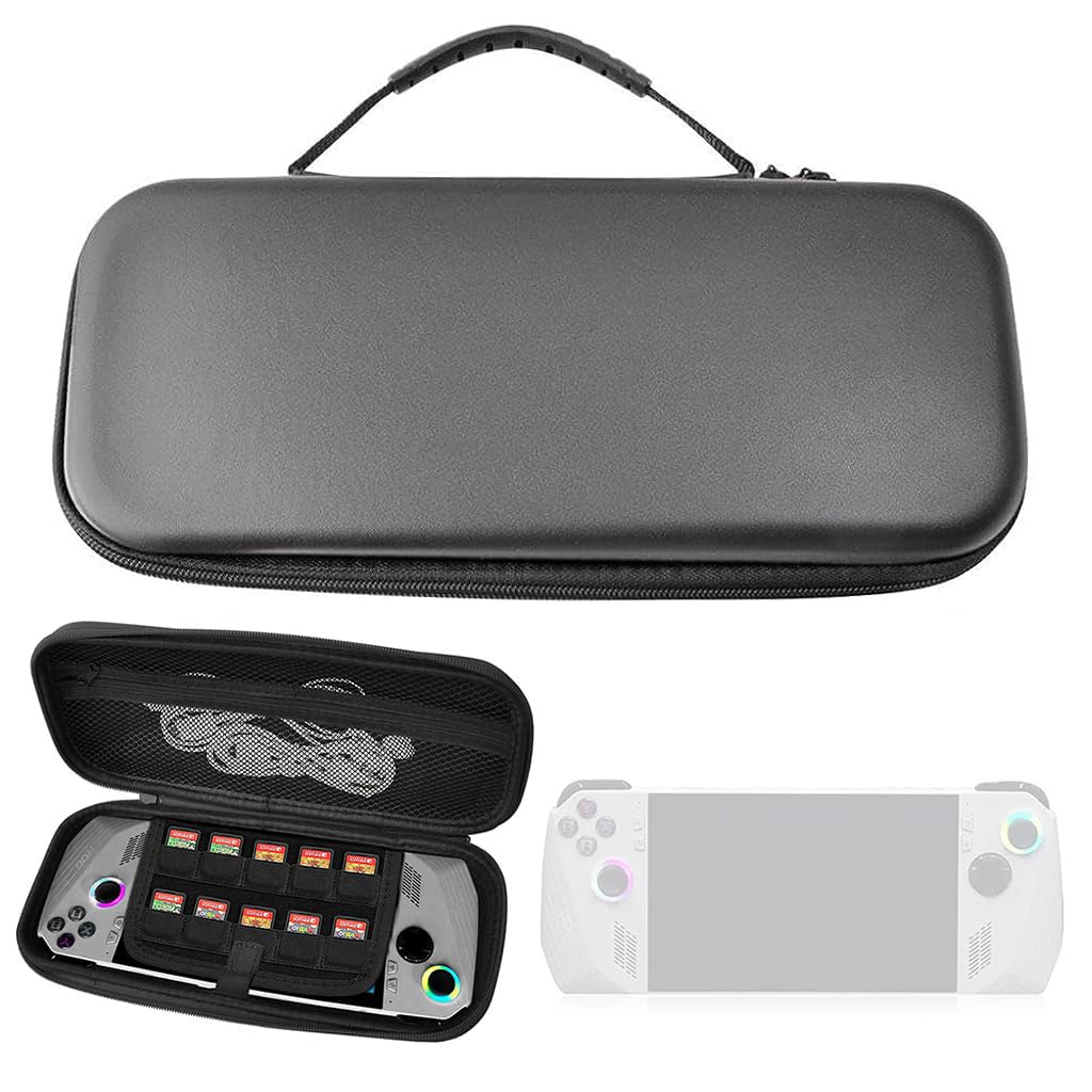 Carrying Case for Rog Ally & Accessories, Portable Handbag with 10 Game Cartridges Slot, Waterproof Protective Storage Bag for Rog Ally Use-picture-19