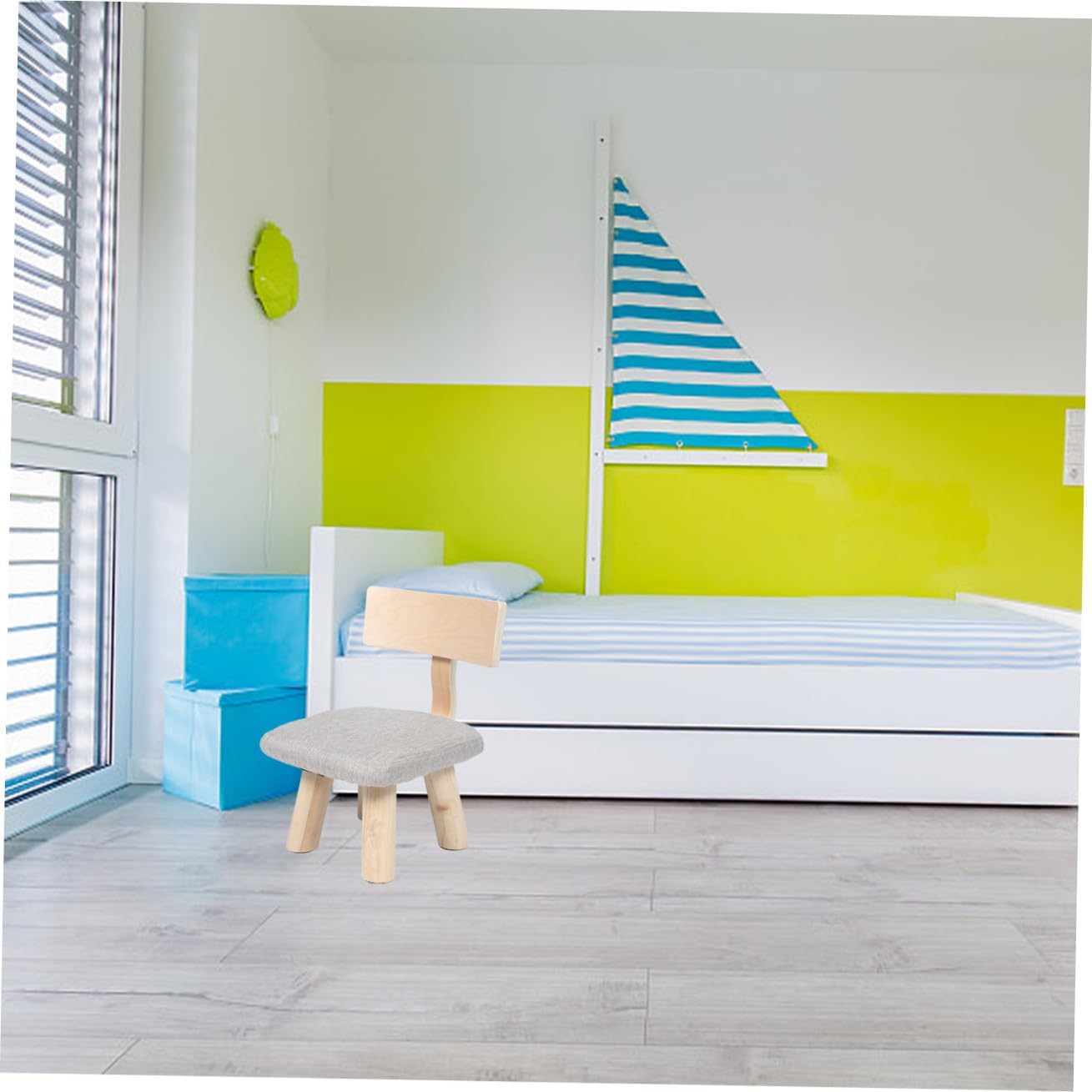 Back Chair Sturdy Family Stool for Creative Design Suitable for Bedroom Playroom and Kindergarten Safe and Easy to Use