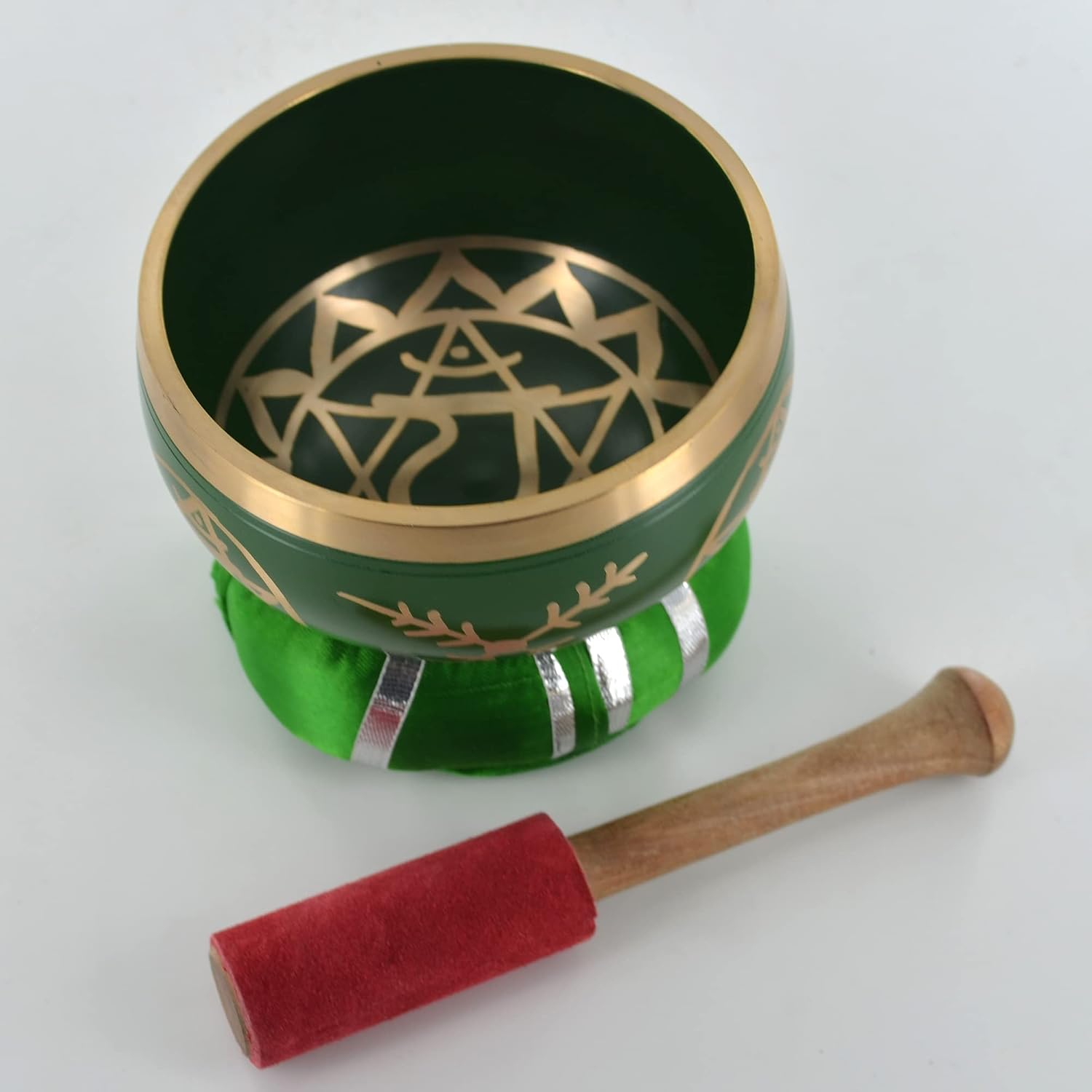 Heart Chakra Singing Bowl Home Decor H11cm, Green, 6cm - Image 4