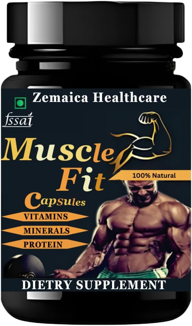 Muscle Fit Capsule | Whey Supplement | Weight Gain Protein | Muscle Gainer | Pack of 1 | 30 Capsules