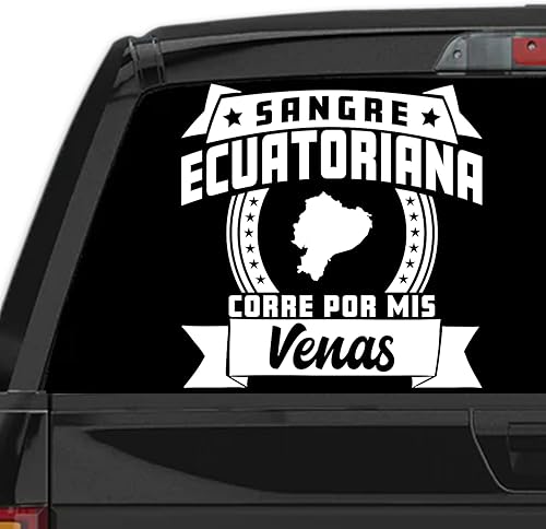 Calcomanías para Carros Sangre Ecuatoriana Corre por mis Venas Calcomanias para Autos Ecuador calcomanía para automóviles y camiones Latin Heritage Calcomanías para Carros Sangre Ecuatoriana Corre por mis Venas Calcomanias para Autos Ecuador calcomanía para automóviles y camiones Latin Heritage