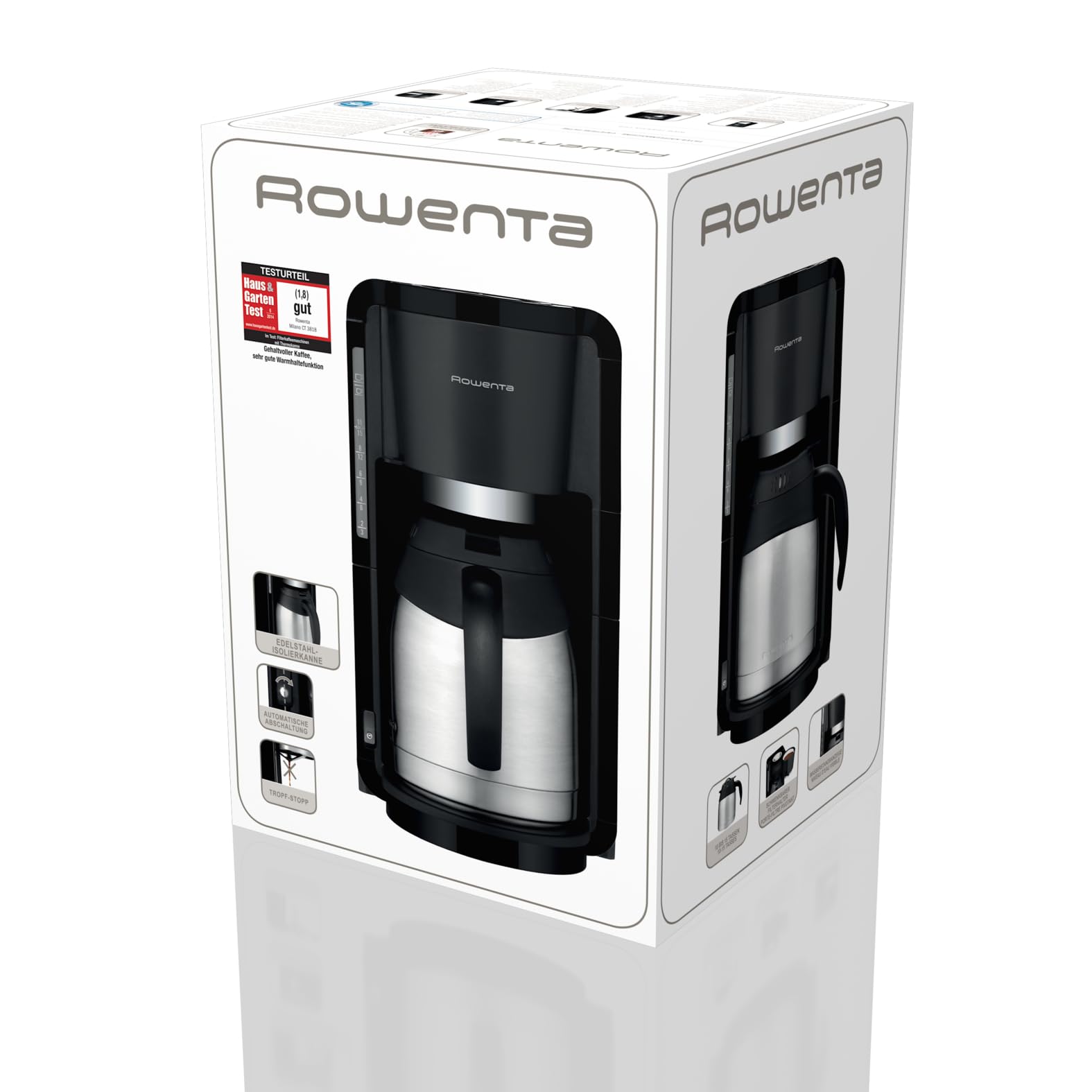 Rowenta CT 3818 Edelstahl Thermo Kaffeemaschine schwarz