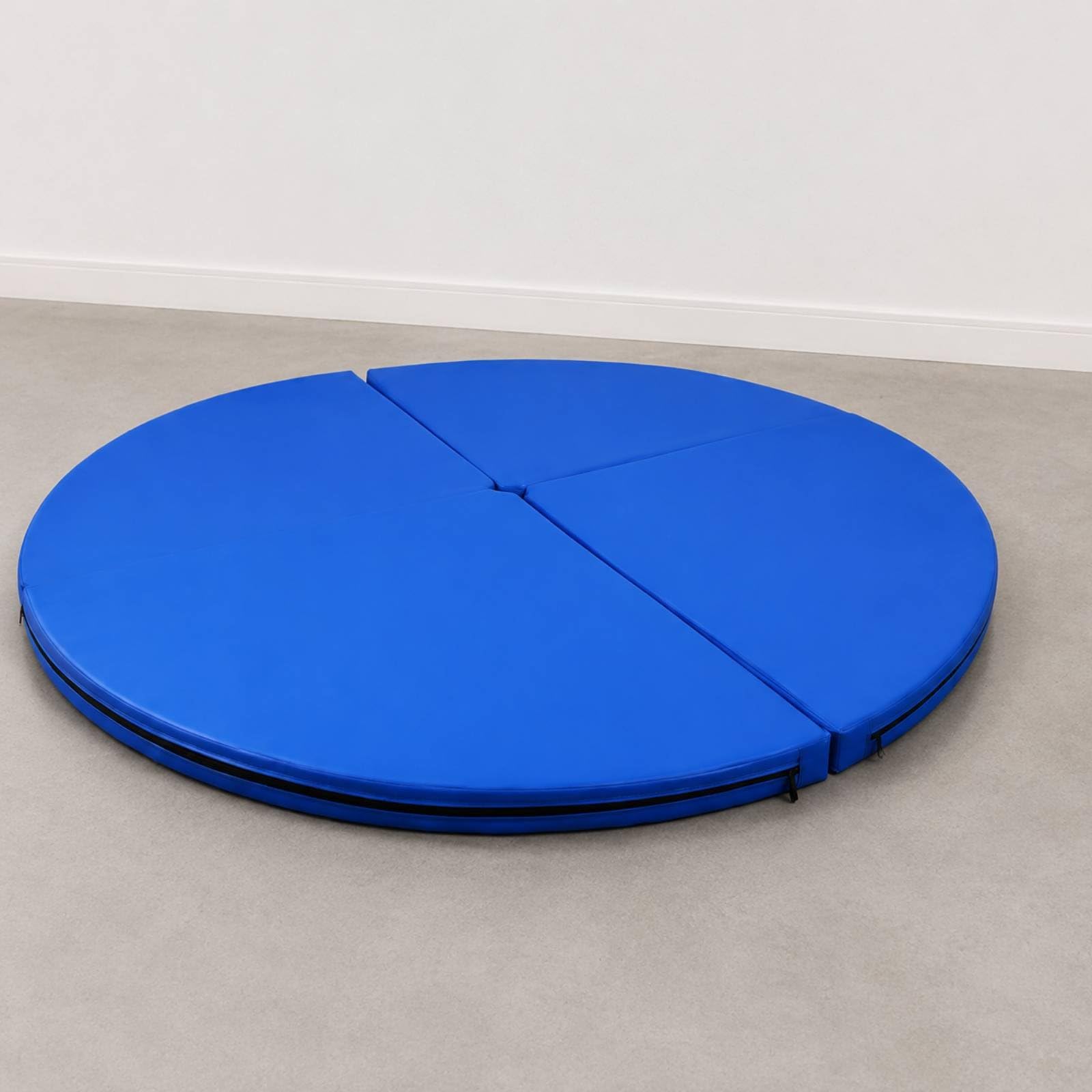 Tappetino Palestra Rotondo Tappeto Ginnastica Materassino Fitness Pad Pieghevole Spesso Ammortizzante in PU E Cotone per, Verde, Diametro 120cm, Spessore 5cm