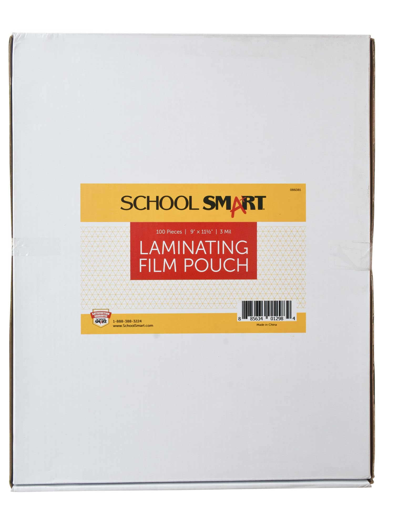 L'école Smart Pochettes de plastification – 9 en 11 x 11 1/2 en – Lot de 100 pochettes et de deux Transporteurs