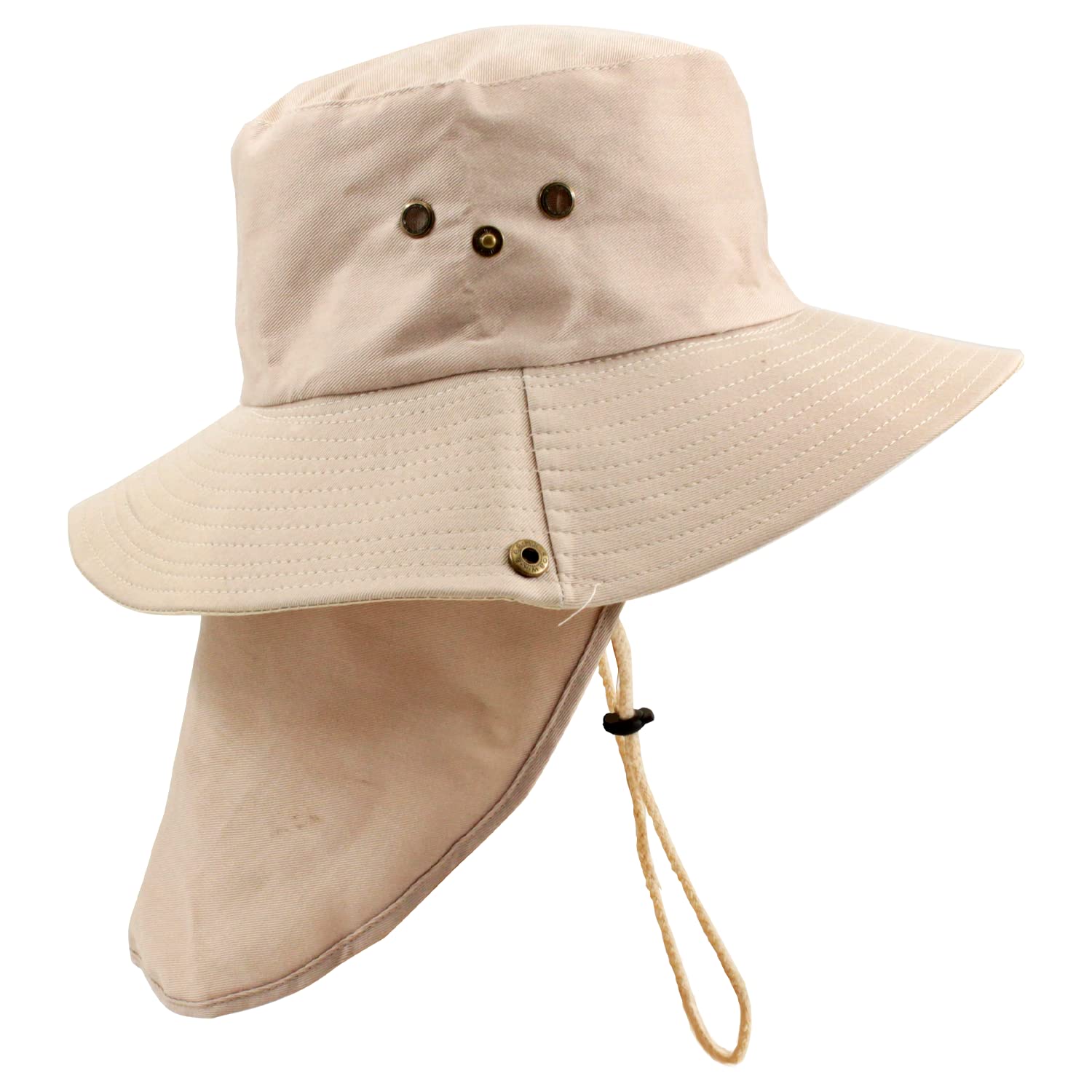 Carnavalife Sombrero de Sol con Protección Cuello para Hombre Mujer, Gorras de Pescador Transpirable y Plegable, Gorro con Orejeras de Acampada y Marcha, Unisex, Talla única