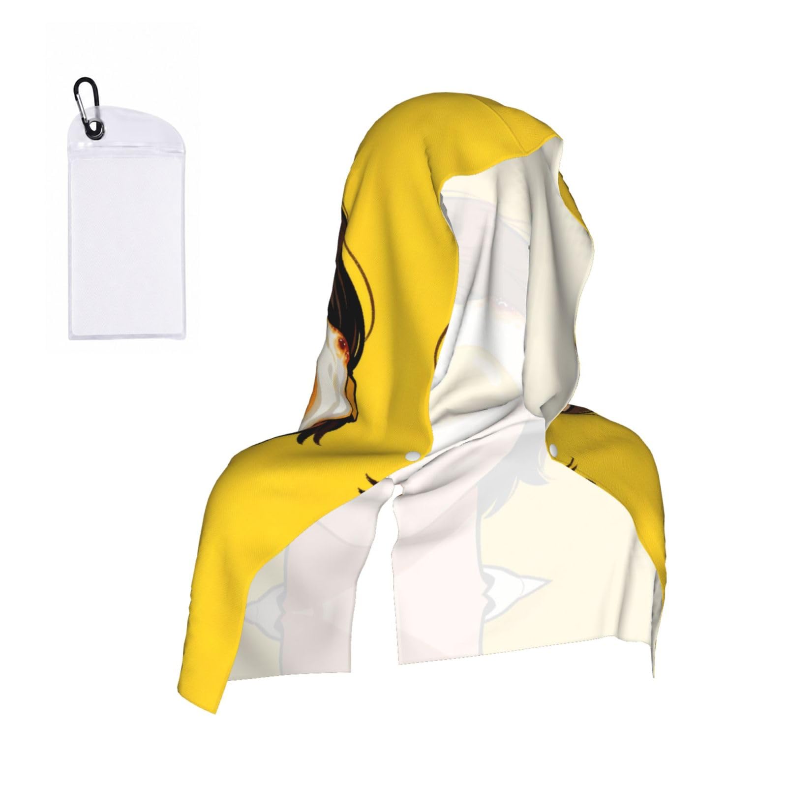CNTDBU Fried Egg Eye Mask Cooling Towel Hooded-Instant Chill Neck Cover for Sports, UV Cooling Rag for Running Gym