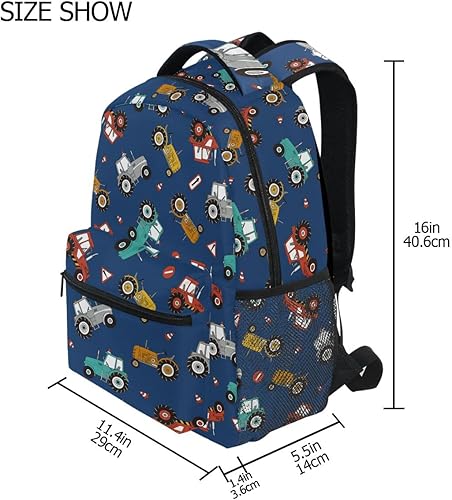 Miniatura 2 de Fisyme Mochila de tractores agrícolas para laptop, mochila de viaje, senderismo, mochila escolar para hombres, mujeres, niños y niñas