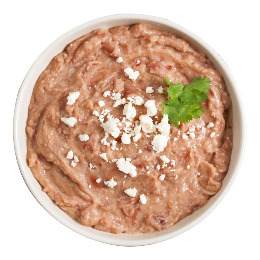 Isadora Traditional Refried Beans in Pouch (Pack of 8), Delicious Refried Beans, Microwave Food Premade Meals, Plant Based Protein,15.2 oz