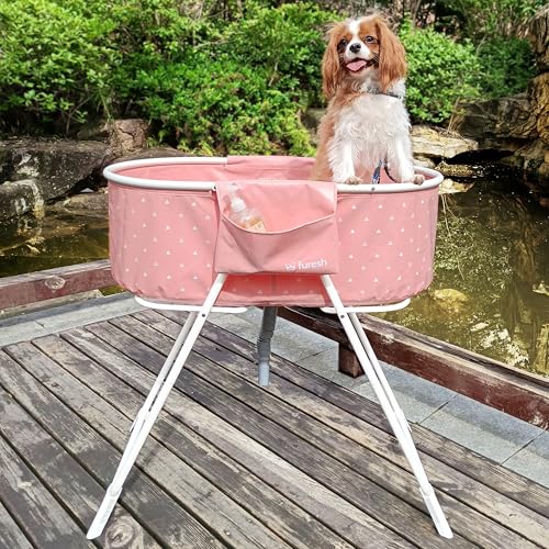 Image of Furesh Portable Foldable Dog Bathtub for Small & Medium Dogs (Pink)