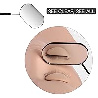 Vista 2 de Espejo para pestañas Pretty memory, espejo grande para pestañas de 2.2 pulgadas para extensiones de pestañas, suministros para extensiones