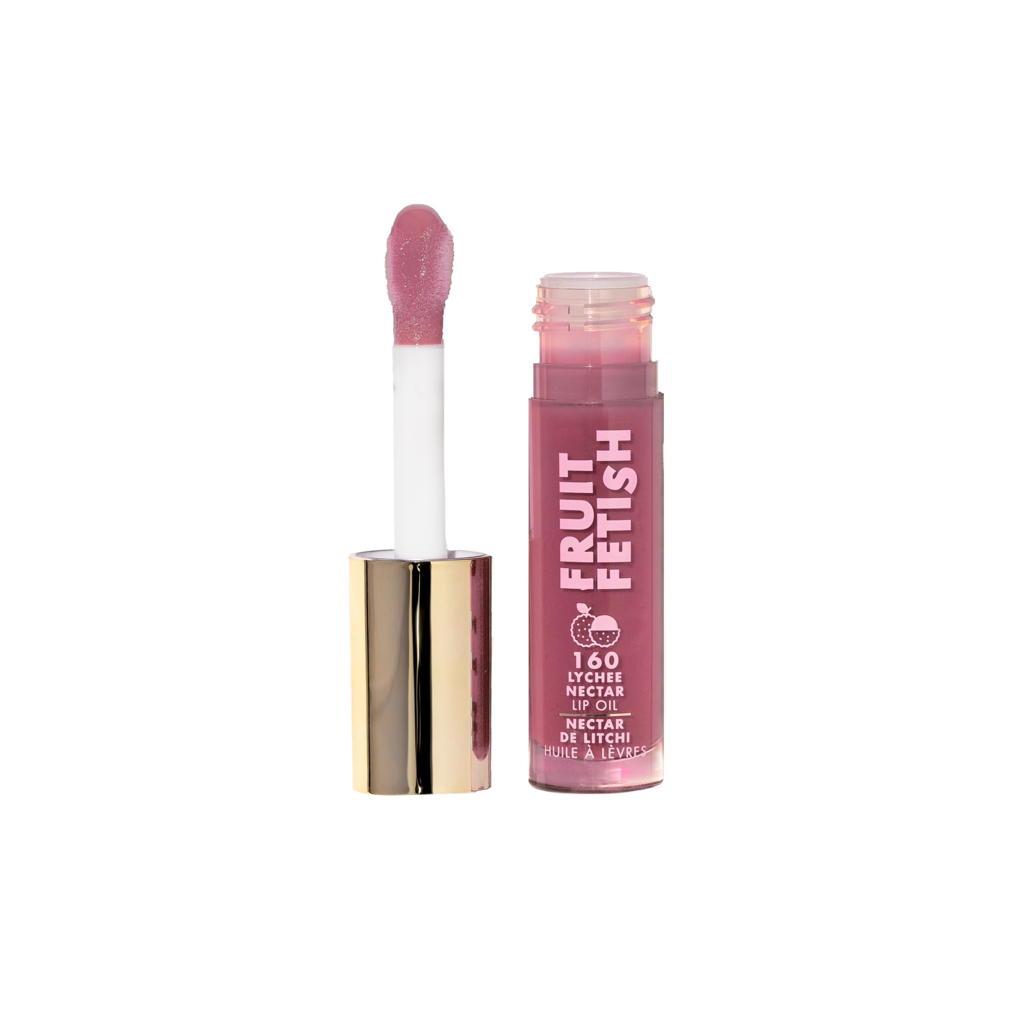 Lip Oil with Vitamin E for Instant Hydration, Fruit Extract Infused Lip Treatment and Moisturizing Lip Gloss - Lychee Nectar