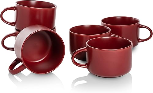 Vista 21 de 10 Strawberry Street Wazee - Juego de 6 cuencos para cereales mate de 5.5 pulgadas/16 onzas, color azul mineral