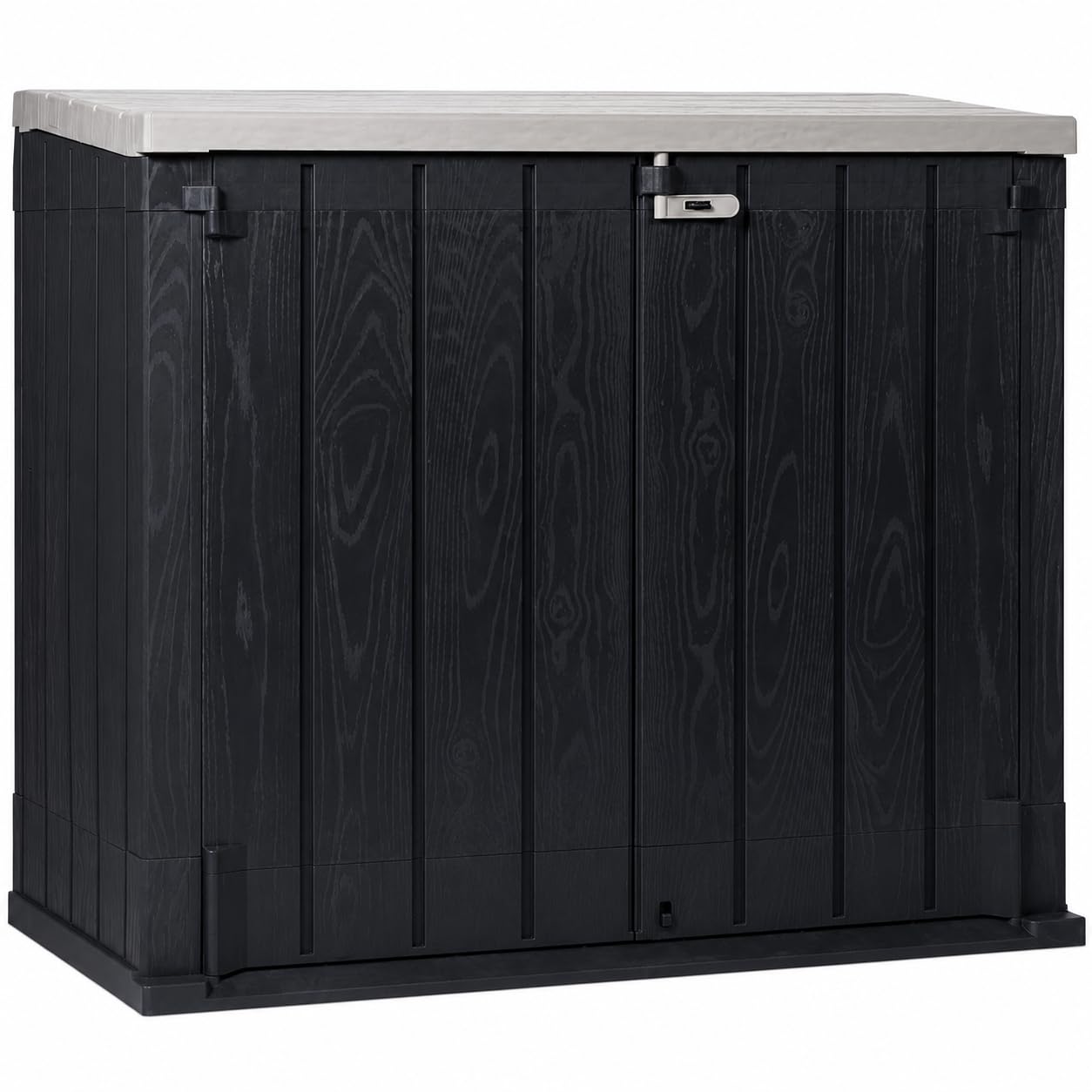 Koll Living Mülltonnenbox 'Vela' 1270 Liter | 145 x 85 x 125 cm | für 2X 240L Mülltonnen | Anthrazit | abschließbar | mit Gasdruckfedern | UV- & witterungesbeständig
