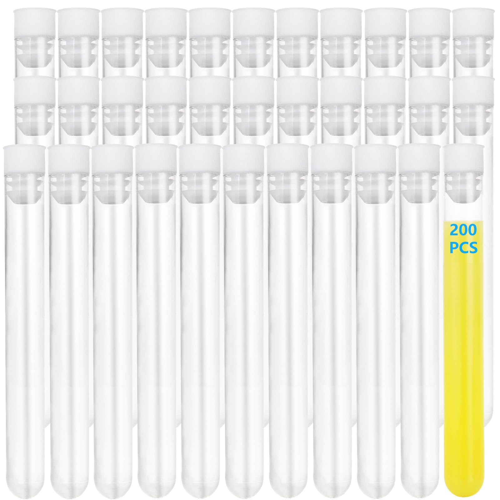 Snapklik.com : Acrux7 200 PCS Clear Plastic Test Tubes