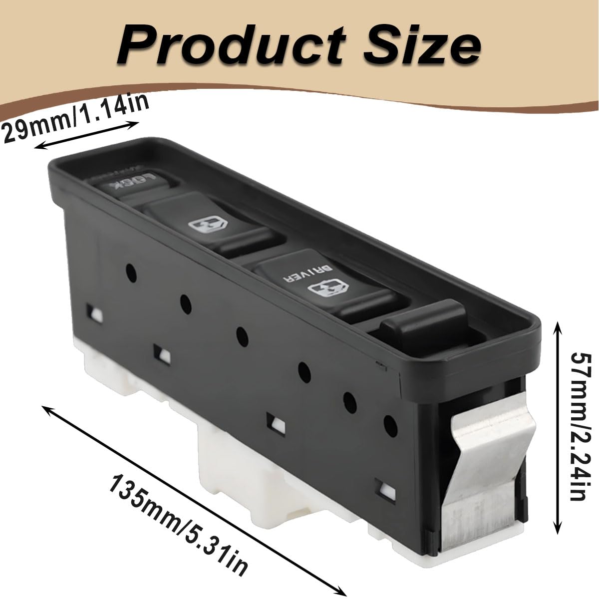 ZAMDOE 3799060A00 Interruptor del elevalunas eléctrico para Suzuki Vitara ET, TA [1988-1998] Interruptor de control de la ventana principal de energía eléctrica de botón