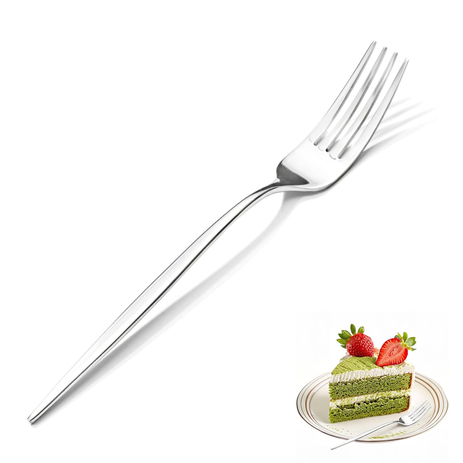 KINGSTONE 12-Piece Dinner Forks Set 8.5", Food Grade 18/10 Stainless Steel — Amazon image 10