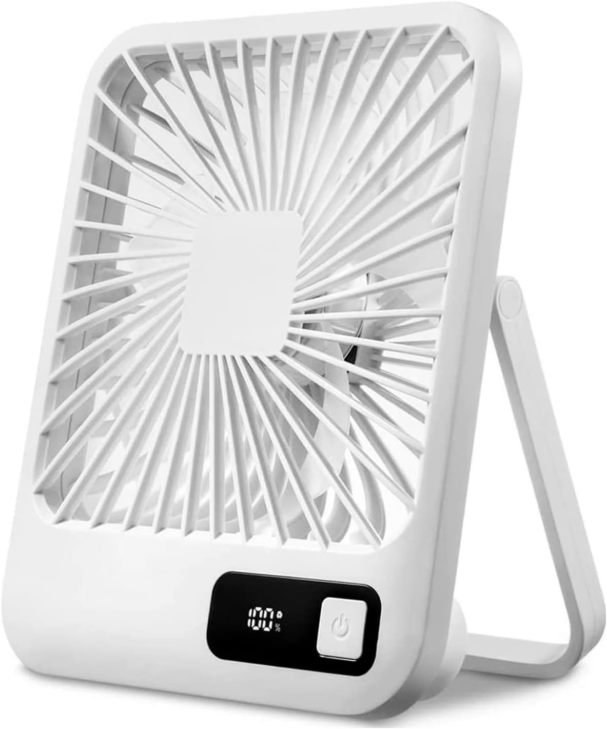 KLUFO Small Desk Fan Personal Fan USB Rechargeable Battery Operated Portable Table