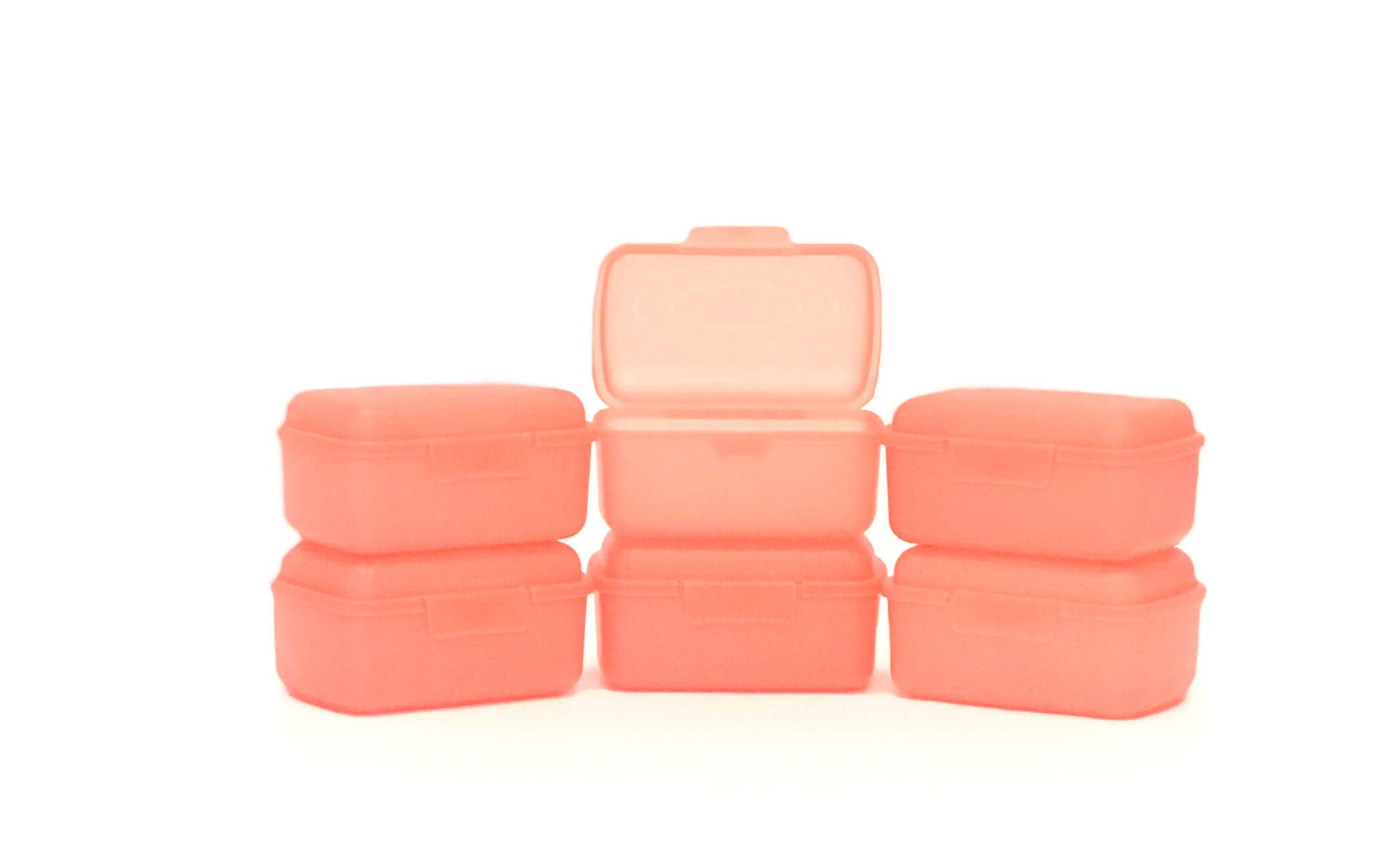 Mintra Home Utility Boxes - 400ml BRIGHT ORANGE - 6 Pack - (4.75inW x 3.25inD x 2.25inH) - great utility box, storage box for crafts and other small items