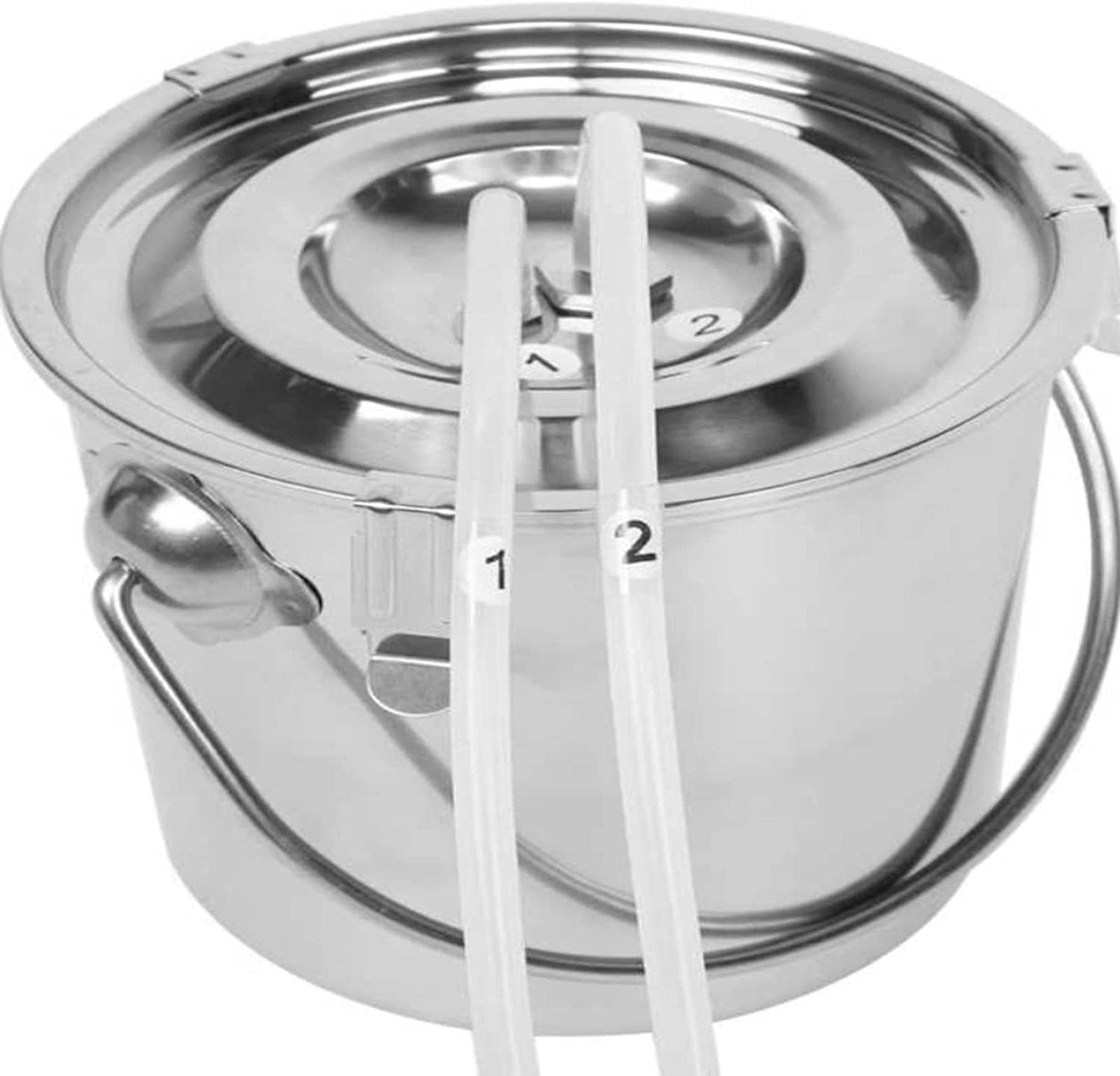 Mungitrice Elettrica Portatile Per Capre - Secchio 2L Acciaio Inox Con Pompa A Vuoto - Foto 2