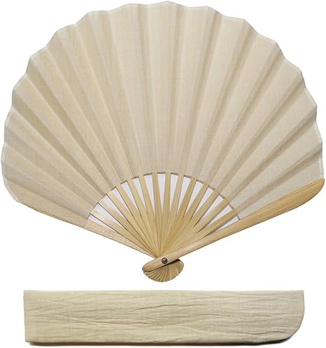 Amazon Co Jp コロンとかわいいシェル型の扇子 香色 麻素材 縮布 さし袋 箱付き ギフト対応可 ホーム キッチン