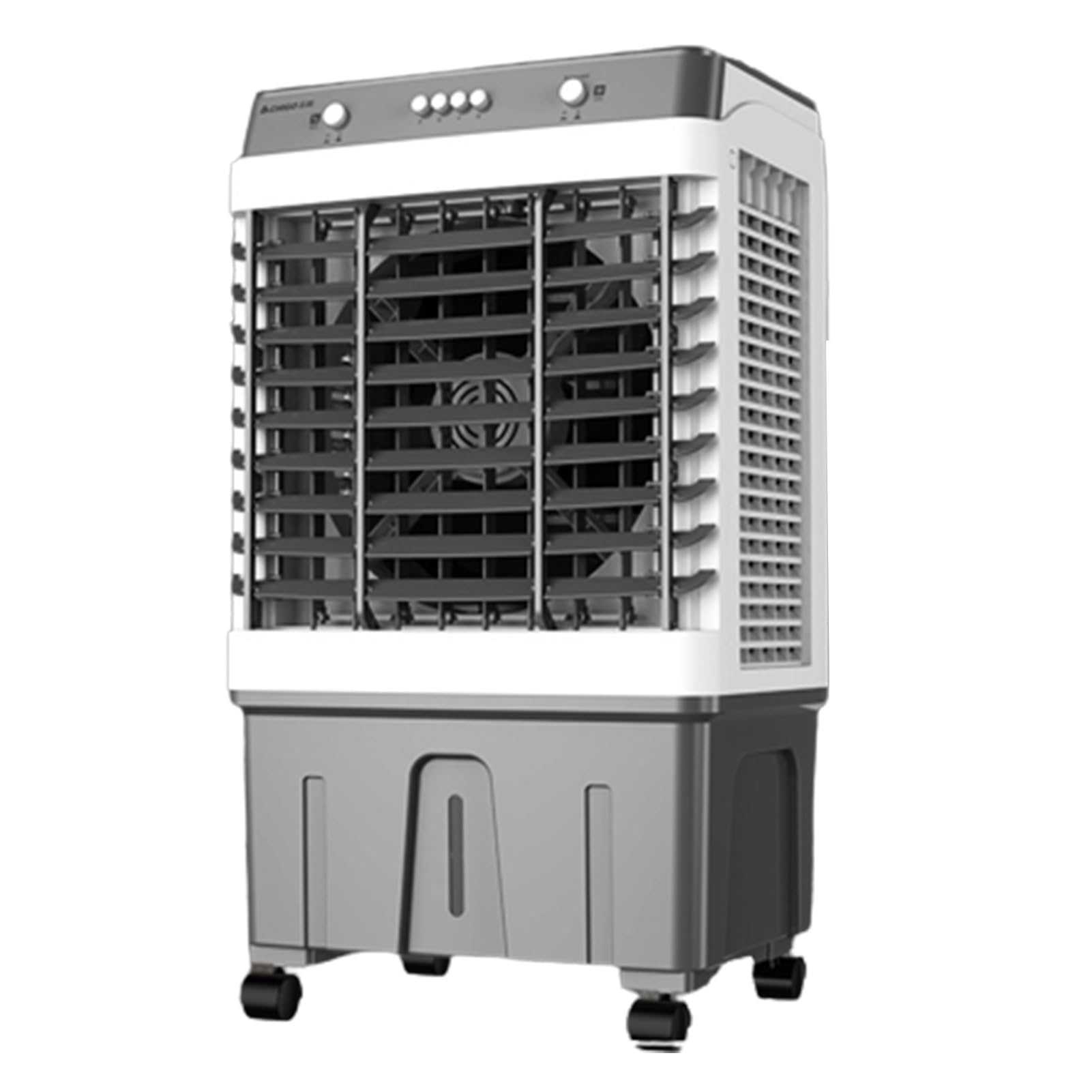 GTHTUHFD Evaporative Air Cooler Fan, Mobile Ac With 3 Wind Speeds & Oscillation, 24H Timer, 30-100L Capacity For Home Office School, With Casters,E-Mechanicalcontrol