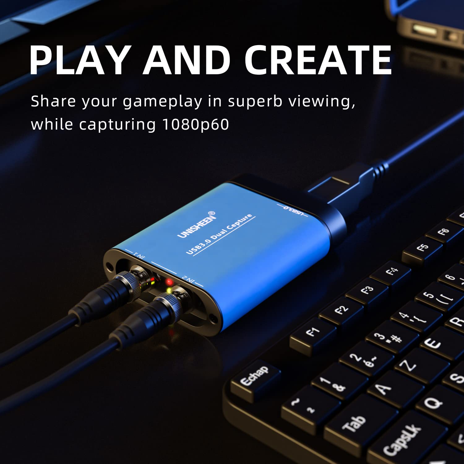 USB 3.0 SDI Dual Input Capture Card, 1080P Video Broadcast Game Live Stream, SDI to USB 3.0 HD Live Streaming Video Grabber Converter Free Driver
