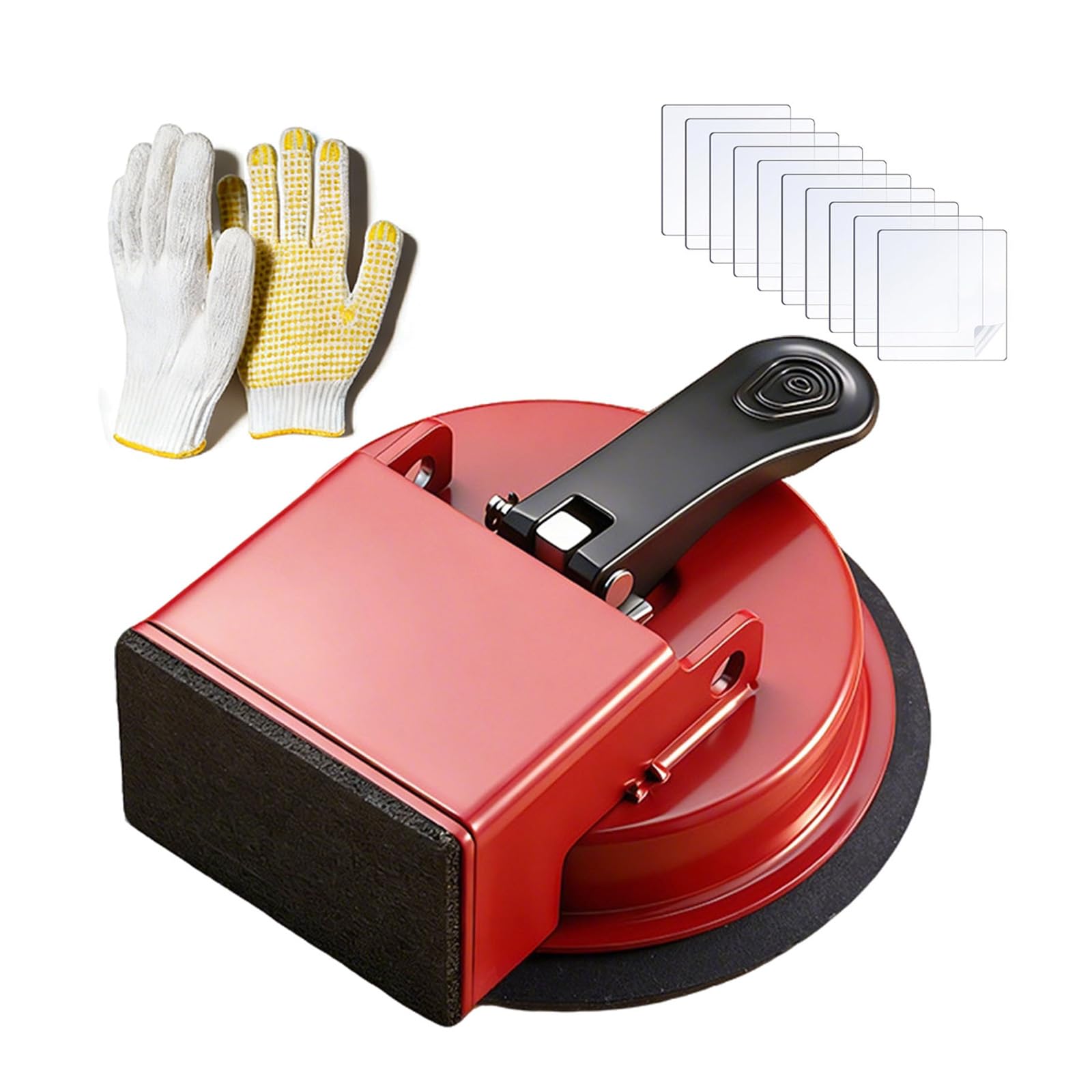 Floor Gap Fixer Tool, 2026 Laminate Floor Gap Repair Tool, Plank Grabber Floor Fix Pro, Suction Tool Includes 10 Sticky Pads for Floor Gaps, Flooring, Wood, Laminate Floors (Red)