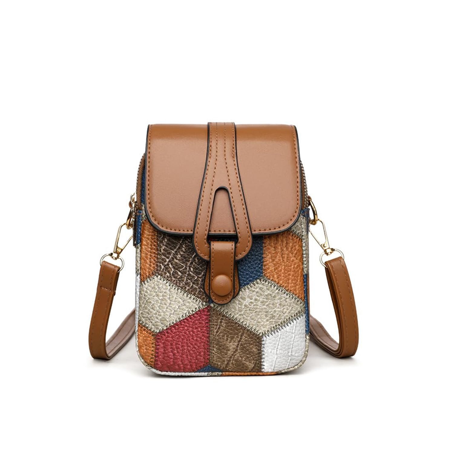 Mobile Phone Crossbody Sling Bag, Multi-colour Leather Card Holder Wallet shoulder bag-image-48