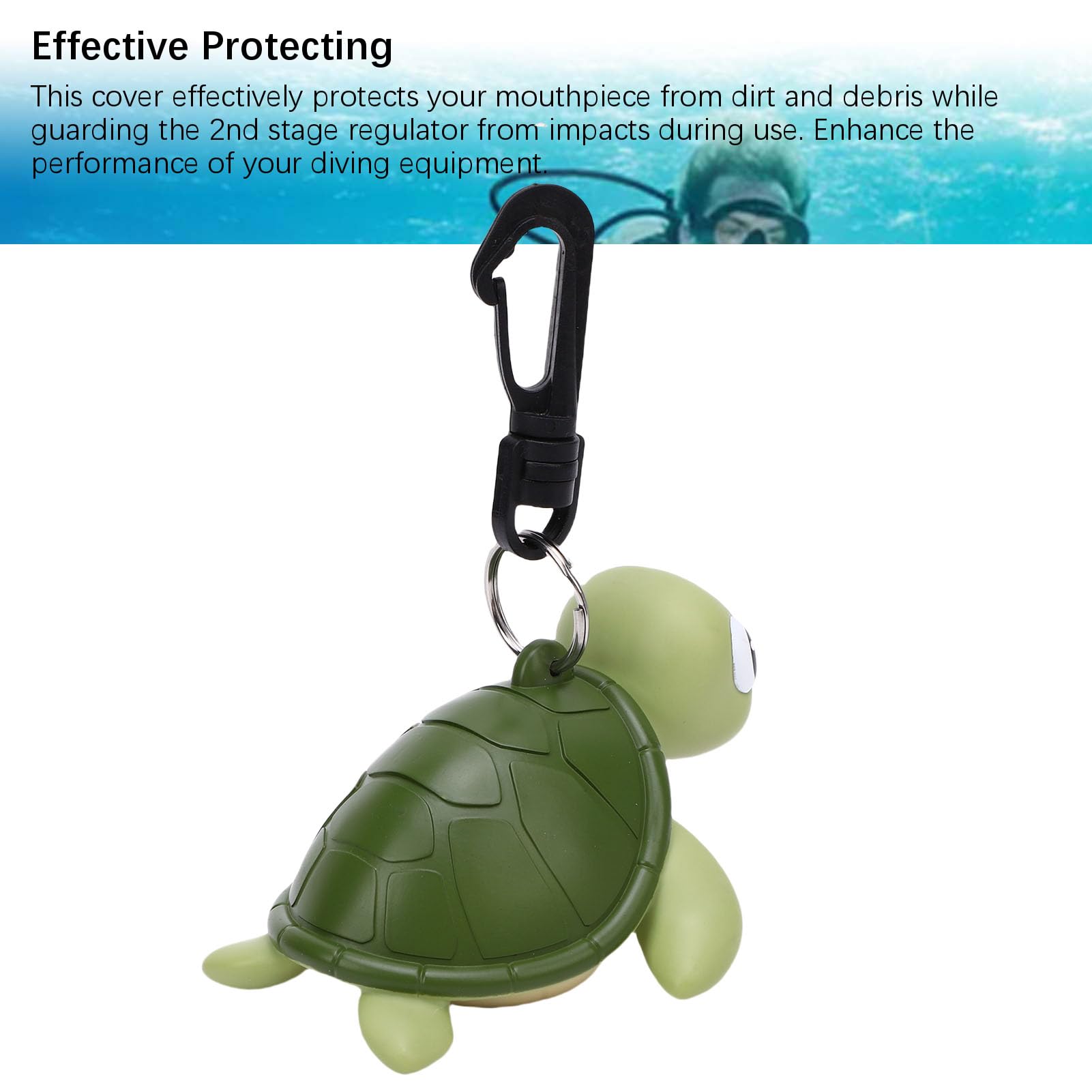 Resistente Copertura per Boccaglio da Immersione in Silicone per Erogatore, Design Decorativo a Tartaruga, Facile da Trasportare, Ideale per Immersioni Subacquee e Snorkeling
