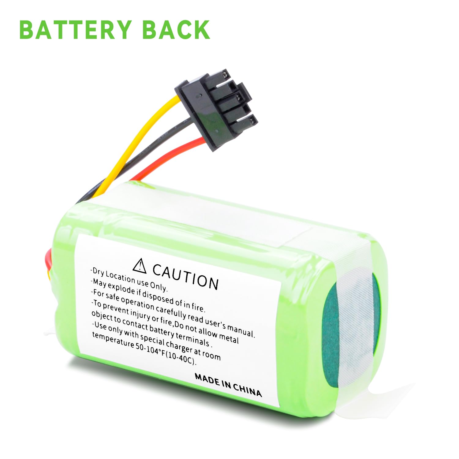 TECHTEK Batteria 2600mAh Per IRobot Roomba Combo Essential E Essential 2, Sostituzione Per RVG-Y1, Y011040, Bianca