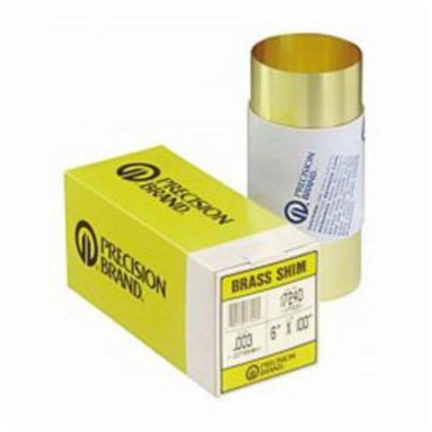 Precision Brand 17SJ7 Brass Shim Stock, 6″ x 180″ Roll, 260 Alloy Brass, 0.007″