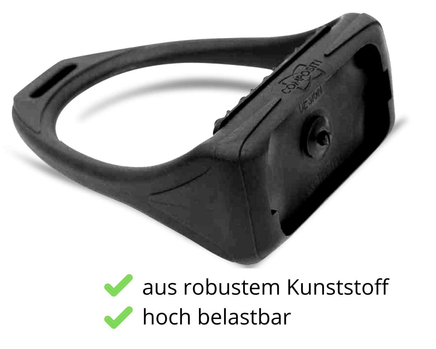 Compositi AMKA Soft Reflex Kunststoff Steigbügel schwarz breit rutschsicher