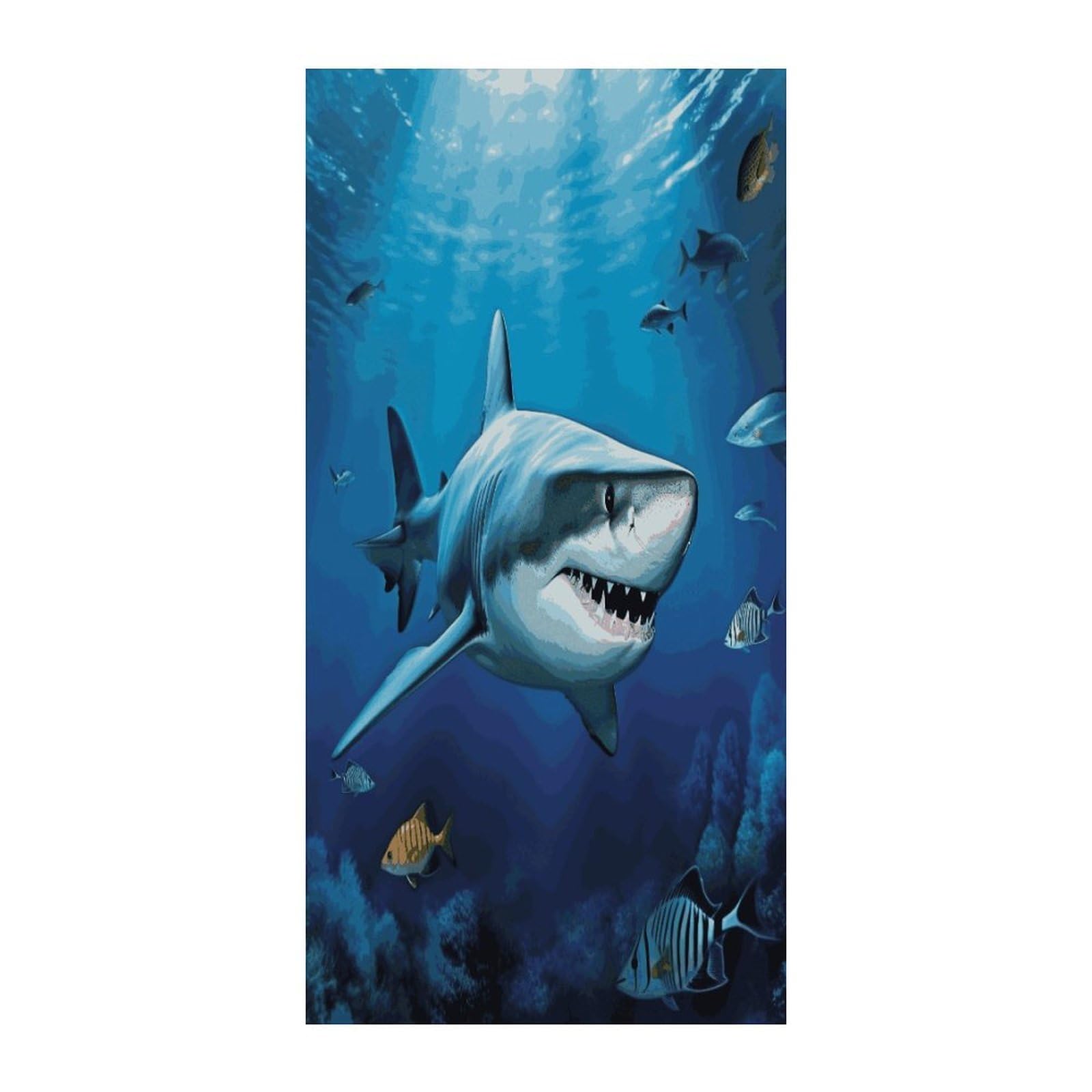 Fekiloot Style Great White Fish Door Curtain Room Divider Curtains