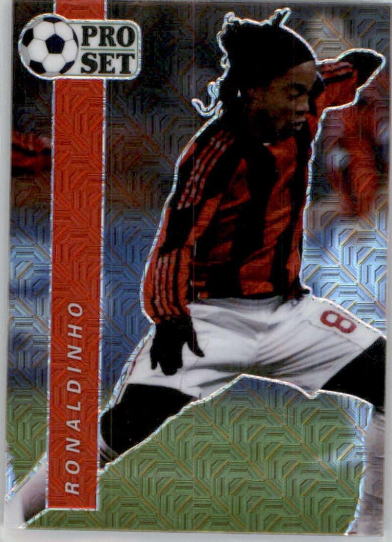 2021 Leaf Pro Set Metal Red #S6 Ronaldinho PR 35 AC Milan Soccer Card in Raw (NM or Better) Condition