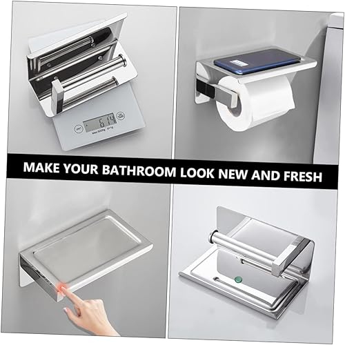 Miniatura 9 de Soporte para toallas de papel, soporte para toallas de papel higiénico, soporte para toallas de papel de acero inoxidable, soporte adhesivo para
