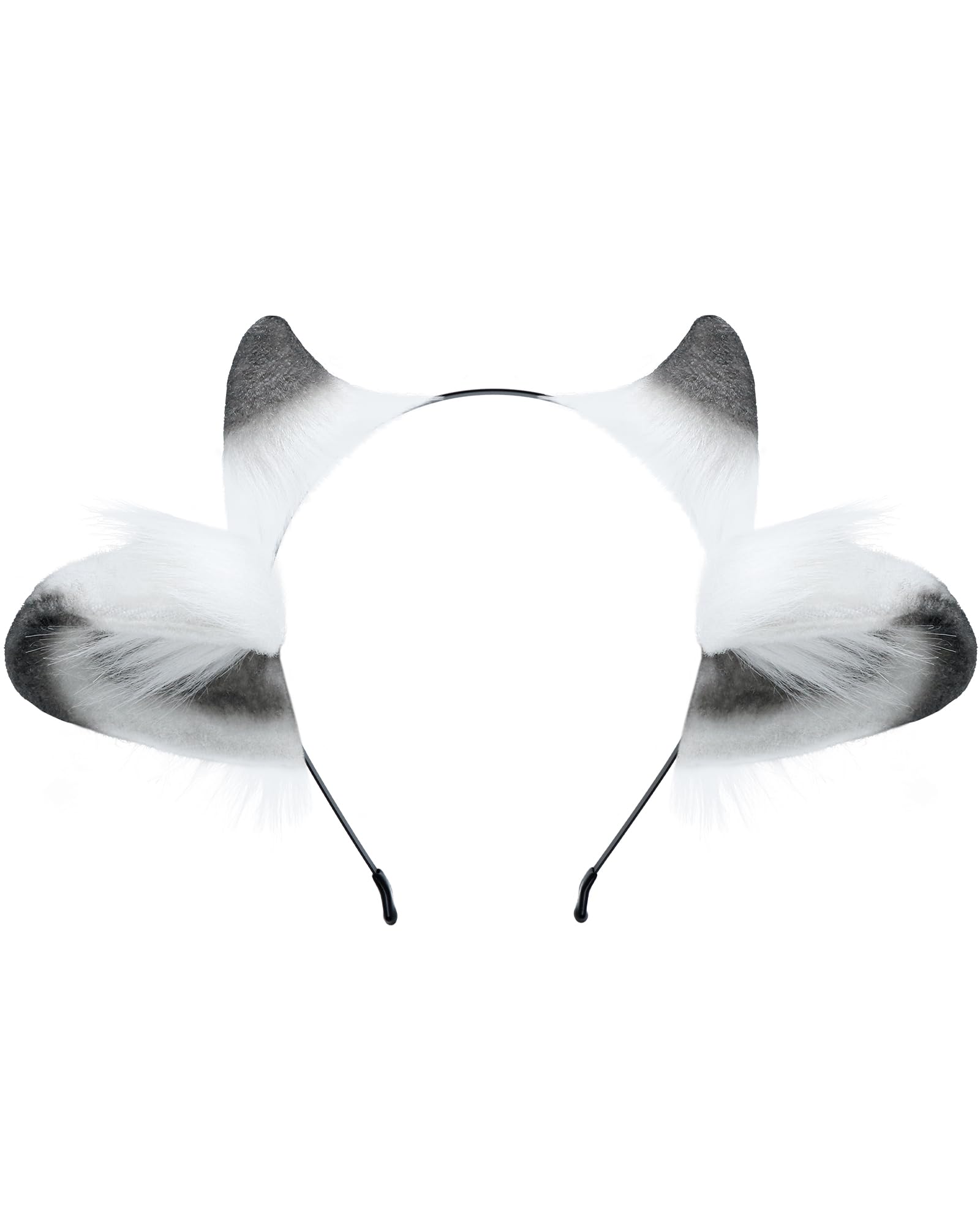 ZFKJERS Cosplay Furry Lamb Ears Headband Soft Animal Ear Hair Accessory for Halloween (Grey)