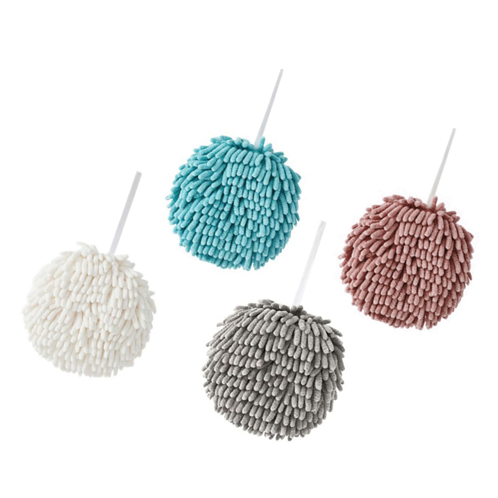 Jazuaiao Chenilles Hand Towel Kitchen Bathroom Hand Balls with Hanging Loopes Quick Drying Soft Absorbent Towel Decoration Absorbent Towels