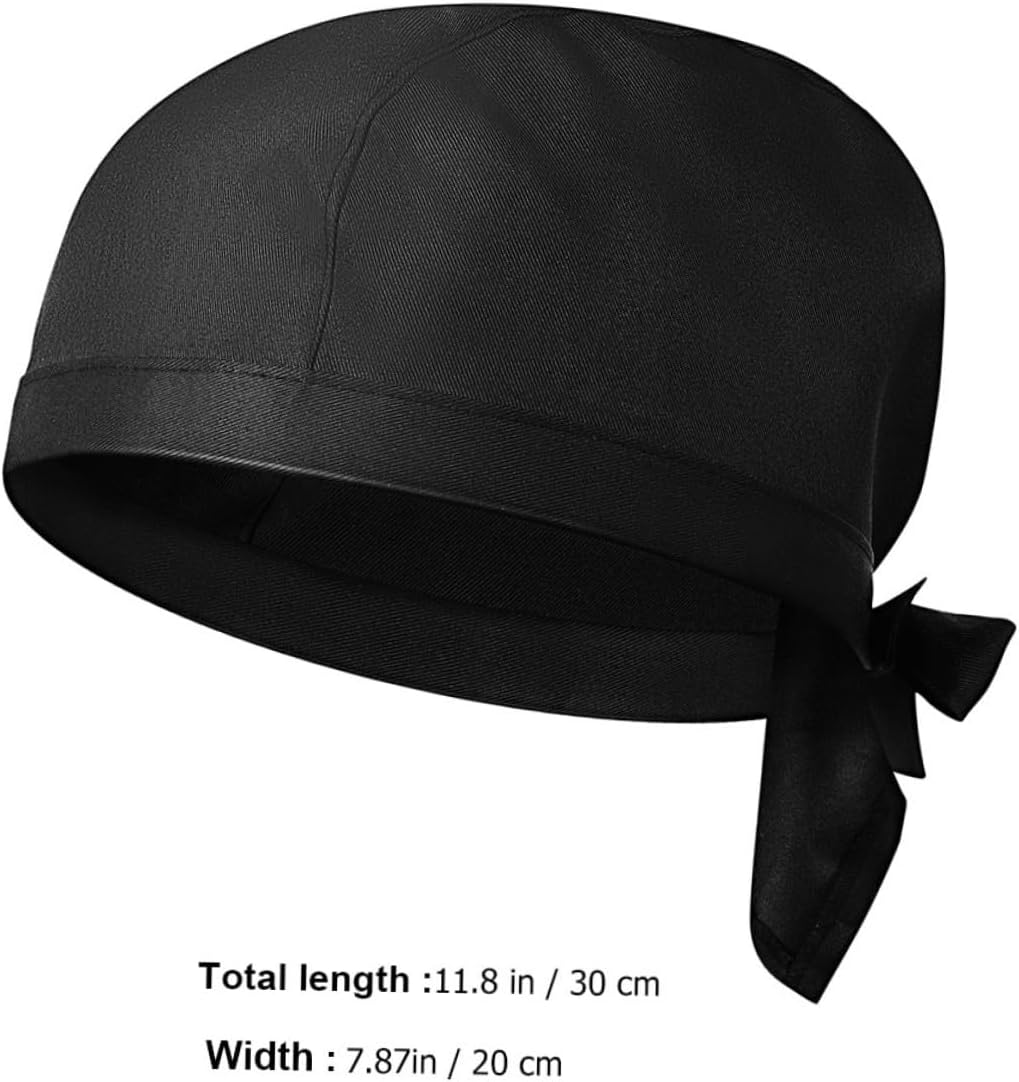 Comfortable Chef Hat Turban for Women Men Kitchen Cooking Hat Chef Hats Service Chef Hats Black