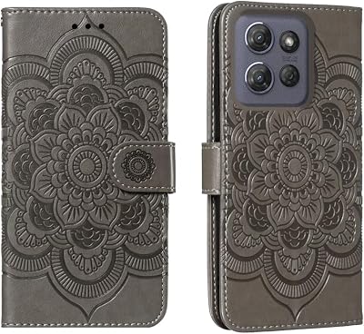 Wallet Case for Motorola Moto G75 5G, Card Holder, Gray