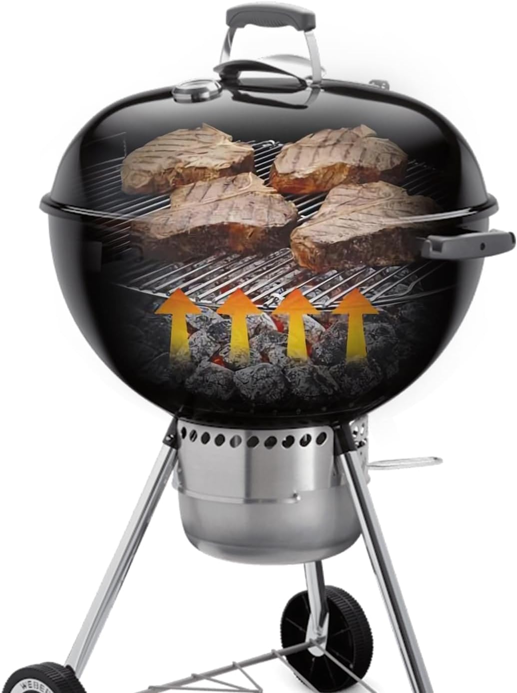 Grillrost rund 54.6cm mit Scharnier für Weber One-Touch Performer Bar-B-Kettle Serie