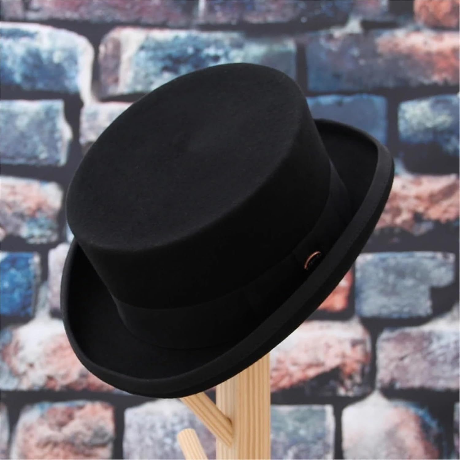 Wool Felt Top Hat for Men/Women New Cylinder Topper Mad Hatter Party Costume Fedora Derby Magician Hat(M)