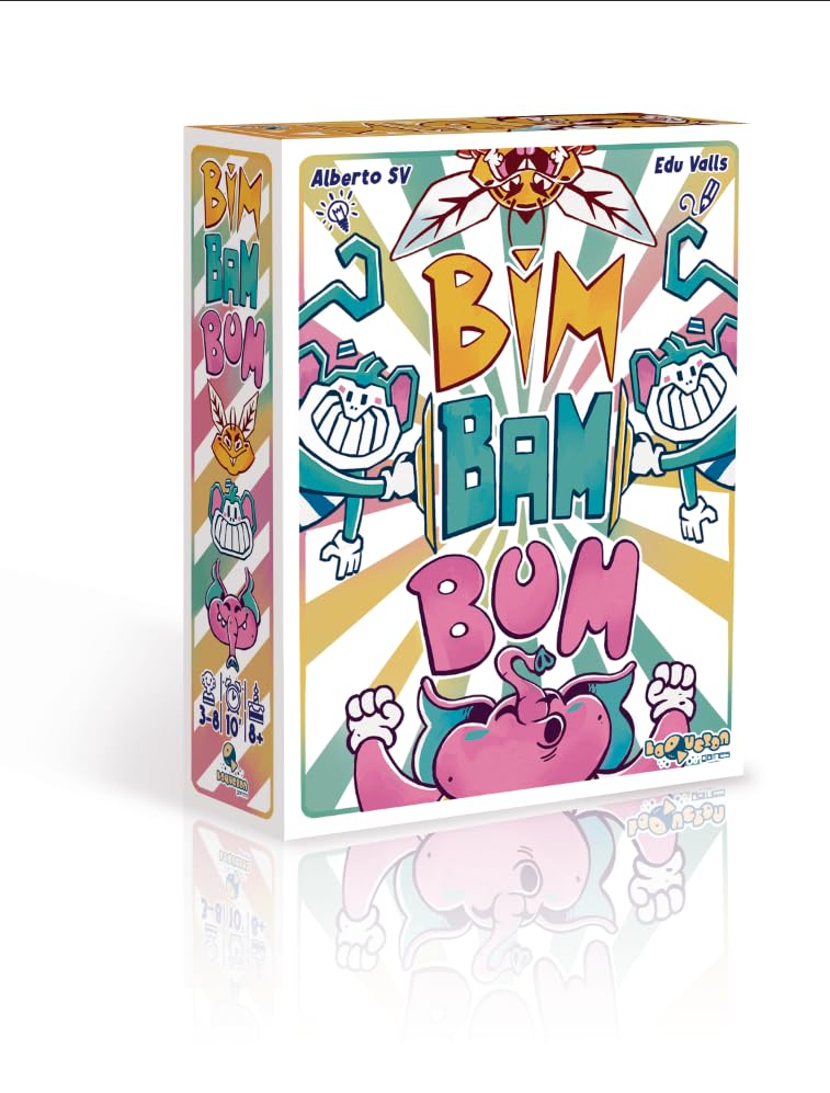 Boqueron Games Bim Bam Bum – Juego de Cartas Familiar | Rápido y Divertido | 3 a 8 Jugadores | Desde 8 Años