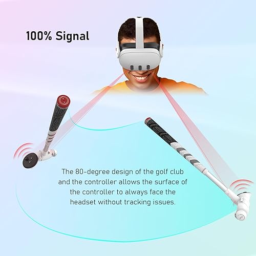 Miniatura 2 de UPOK VR Golf Club Attachment Compatible with MetaOculus Quest 3 - Controllers Grips Professional Handle Sleeve for Golf +, Golf 5,eClub Enhance