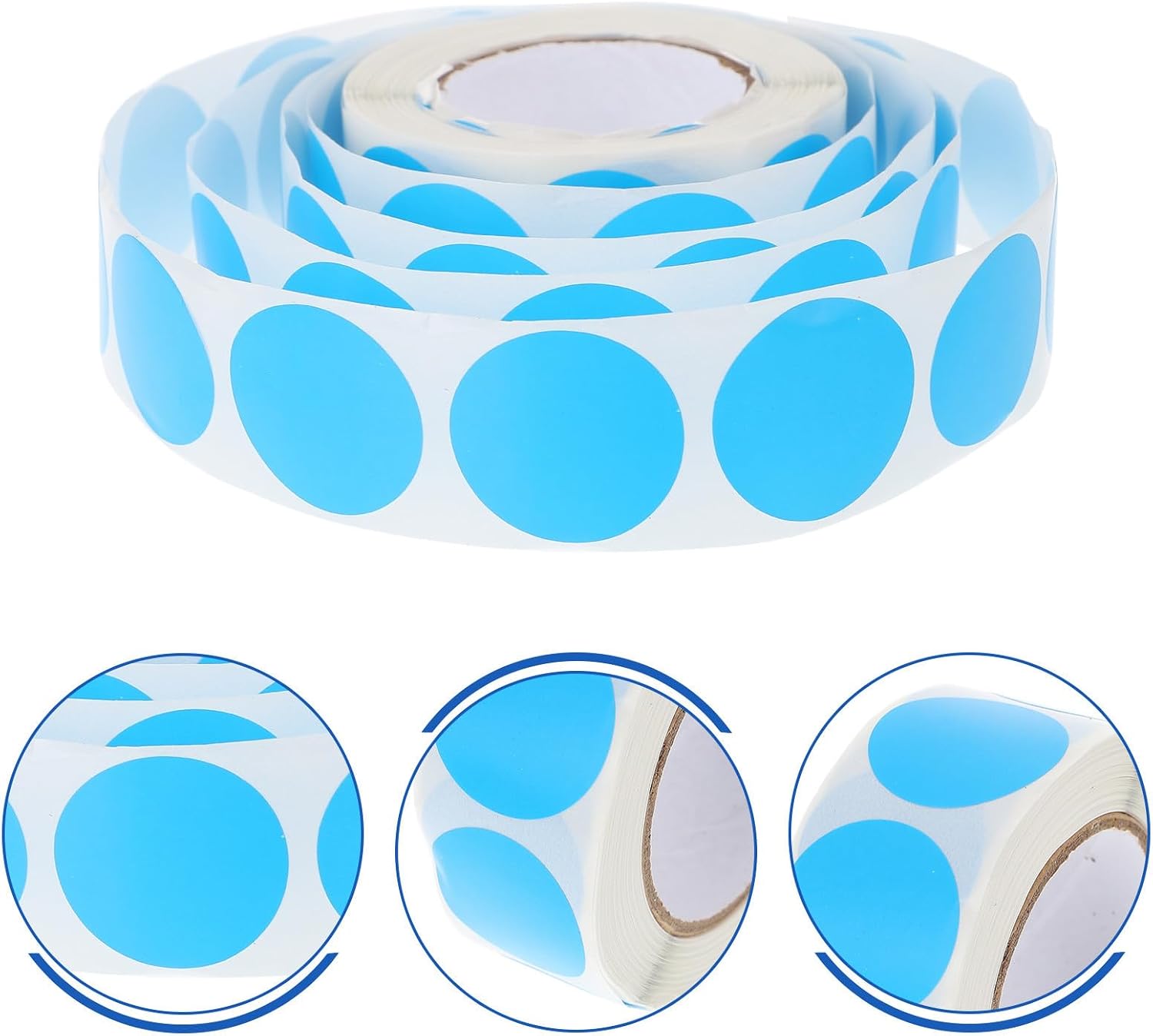 Blue Circle Label Stickers for Inspection and School Projects
